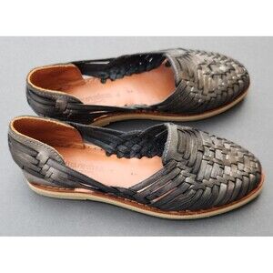 Bearpaw Huarache Silvia Womens Size 7  Leather Shoes Woven  Sandals Huaraches